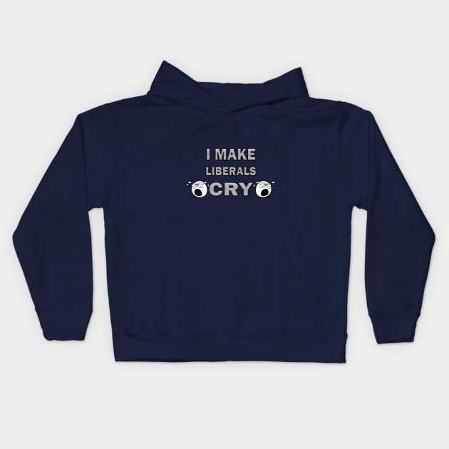 Awe Don't Cry Snowflake! Kids Hoodie by Politics and Puppies